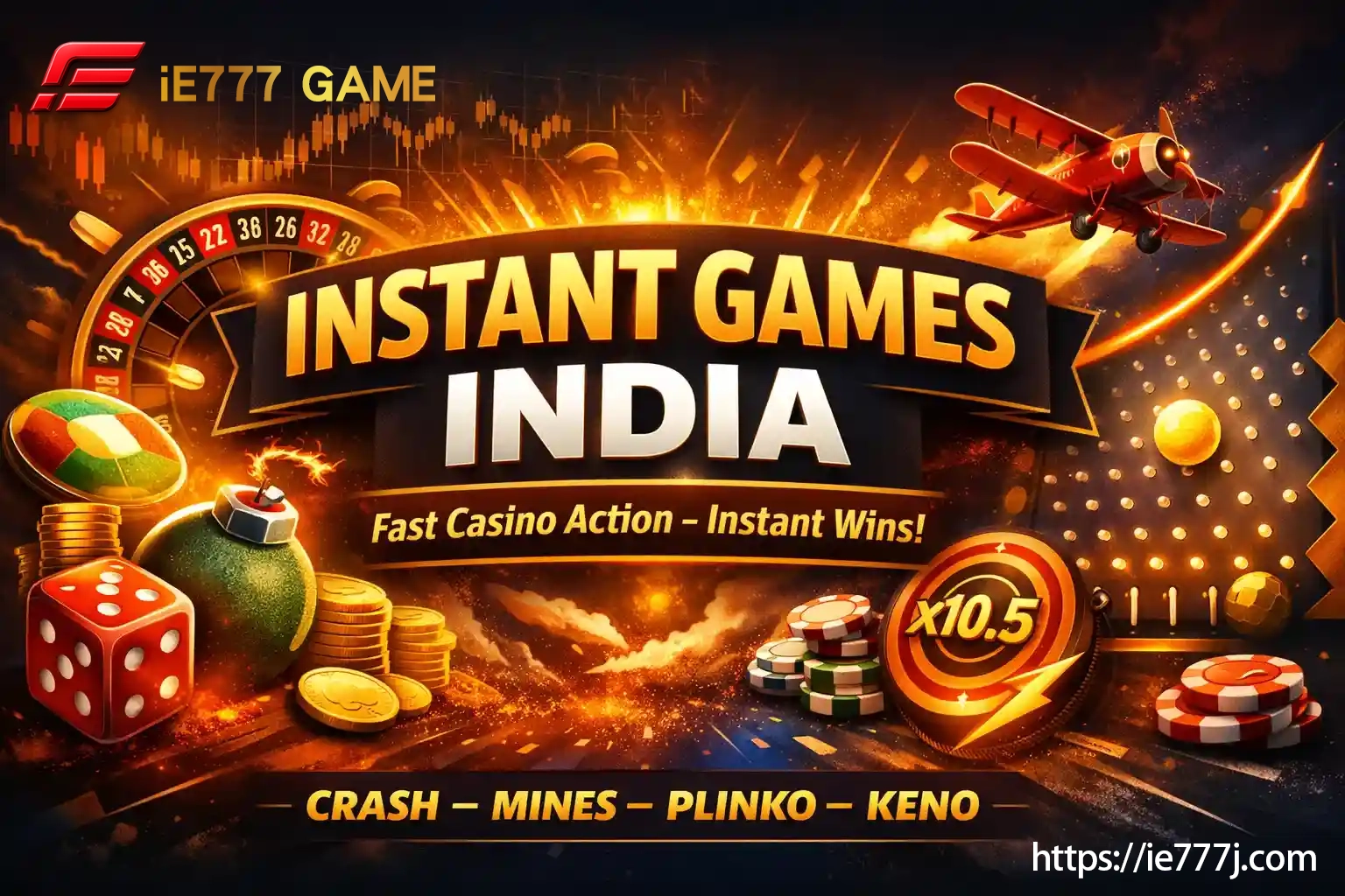 Instant casino titles with a crash plane and multiplier display